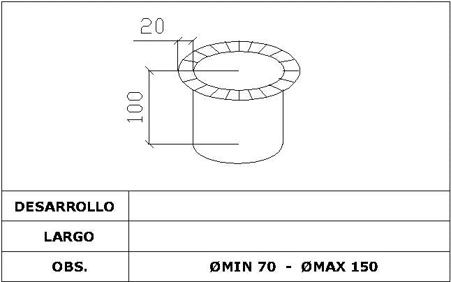 Boquilla Galvanizada Bajante Canalón