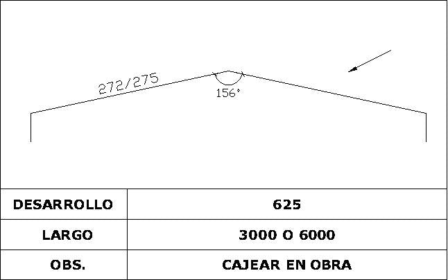 Cumbrera Sin Troquelar AIS 3G, 5G, TAP
