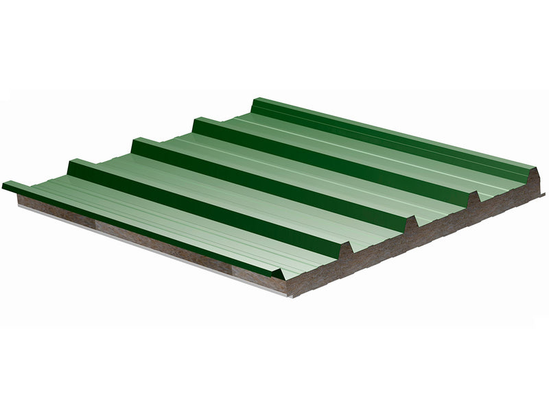 Panel Sándwich Cubierta Lana de Roca 5 Grecas